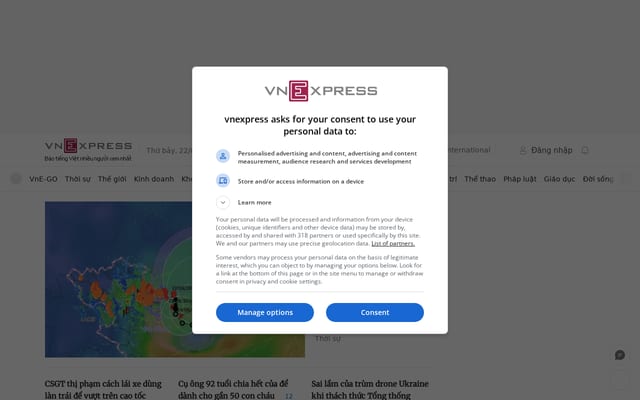 Screenshot of vnexpress.net
