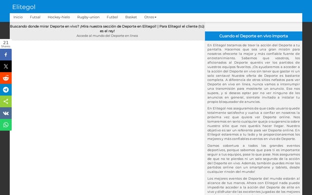Screenshot of elitegol.co