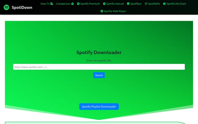 Screenshot of spotidown.com