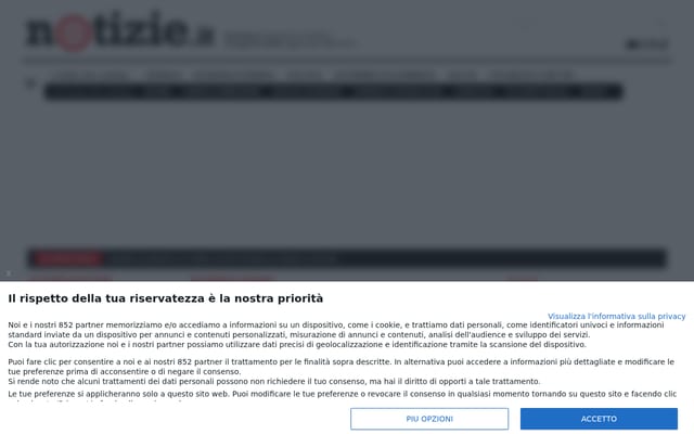 Screenshot of notizie.it