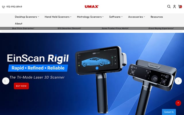 Screenshot of umax.com
