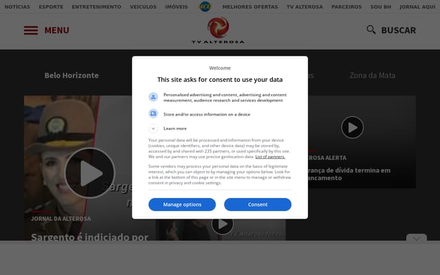 Screenshot of estaminas.com.br