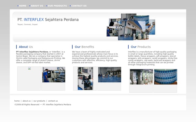 Screenshot of interflex.co.id