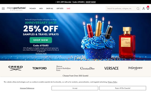 Screenshot of microperfumes.com