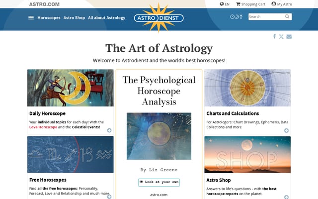 Screenshot of astro.com