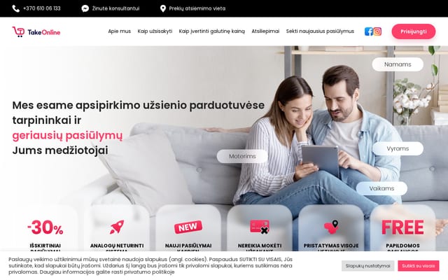 Screenshot of takeonline.eu