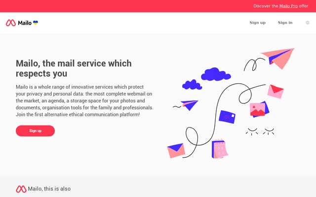 Screenshot of mailo.com