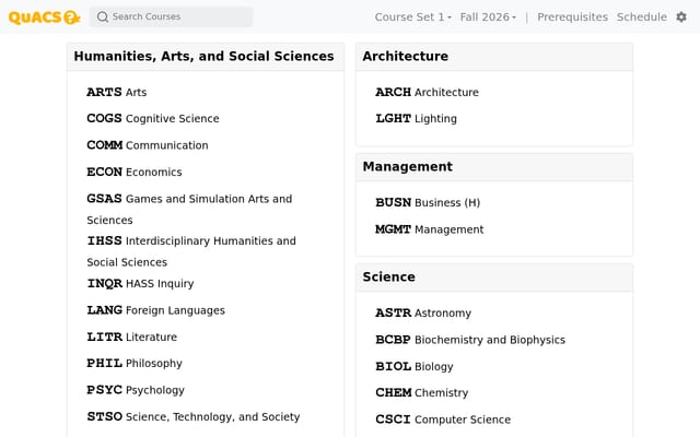 Screenshot of quacs.org