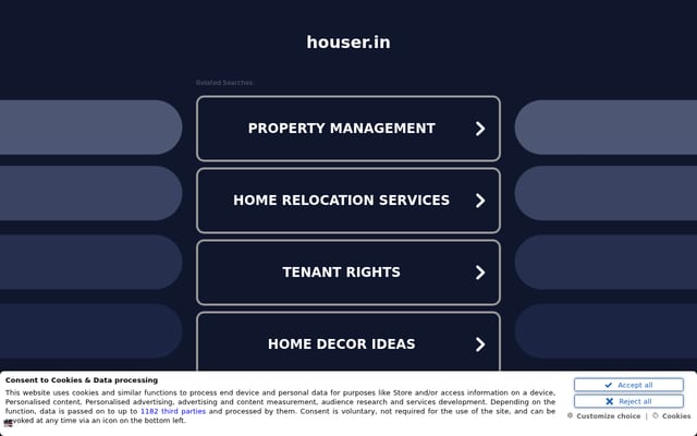 Screenshot of houser.in
