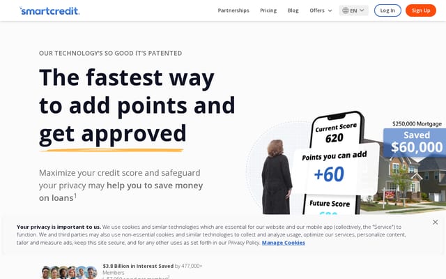 Screenshot of smartcredit.com