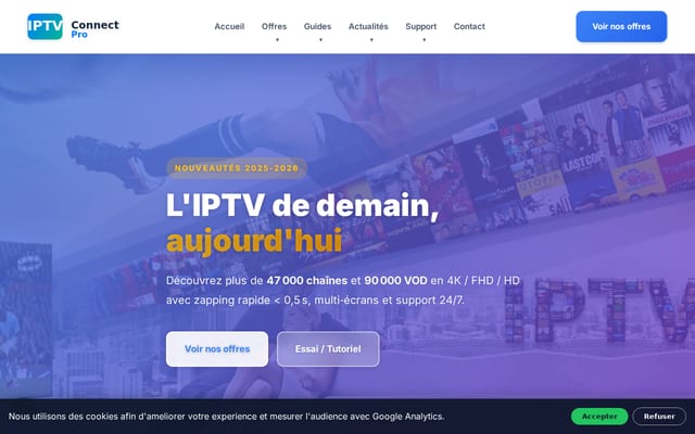 Screenshot of iptv-connect-pro.com