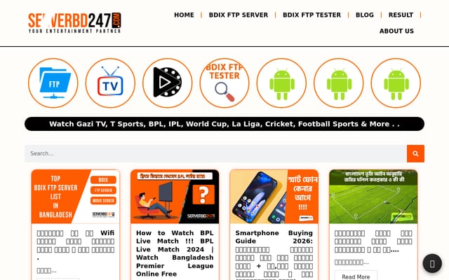 Screenshot of serverbd247.com