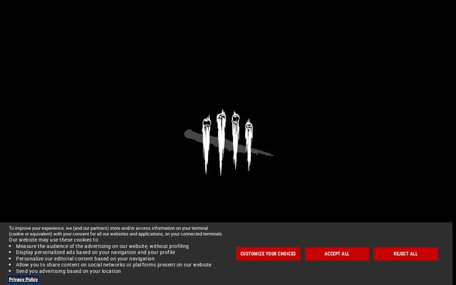 Screenshot of deadbydaylight.com