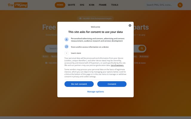 Screenshot of freepngimg.com