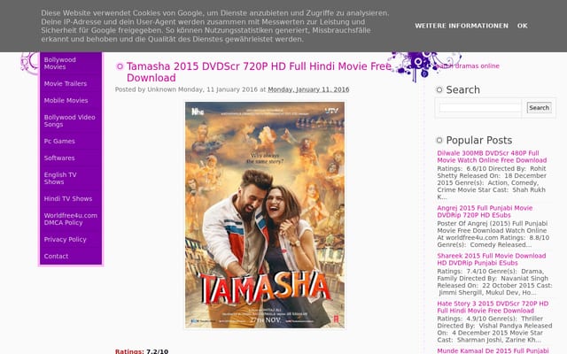 Screenshot of worldfree4u-new.blogspot.com