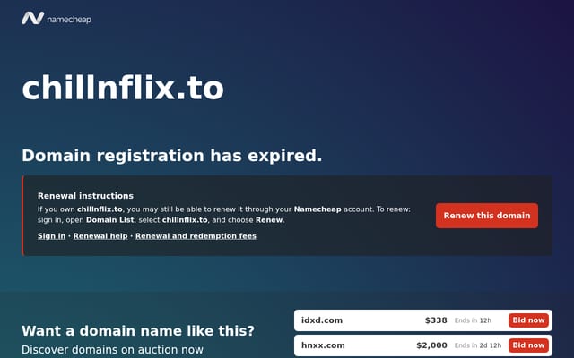 Screenshot of chillnflix.to