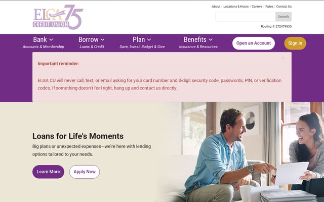 Screenshot of marinebankandtrust.bank