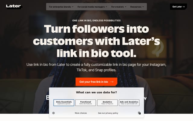 Screenshot of linkin.bio