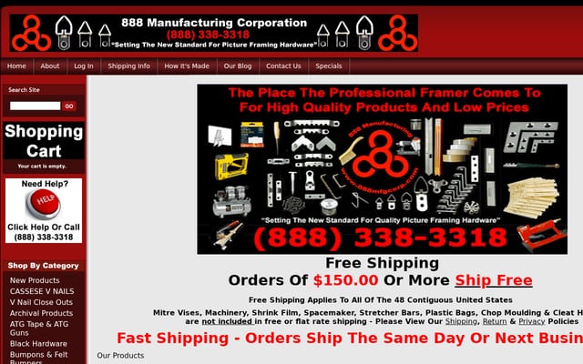 Screenshot of 888mfgcorp.com