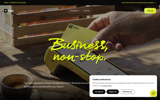 Screenshot of teya.com