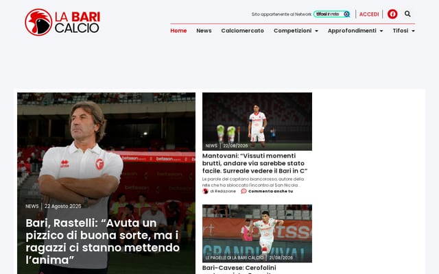 Screenshot of labaricalcio.it