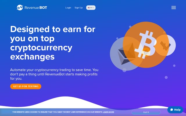 Screenshot of revenuebot.io
