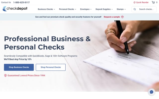 Screenshot of checkdepot.net