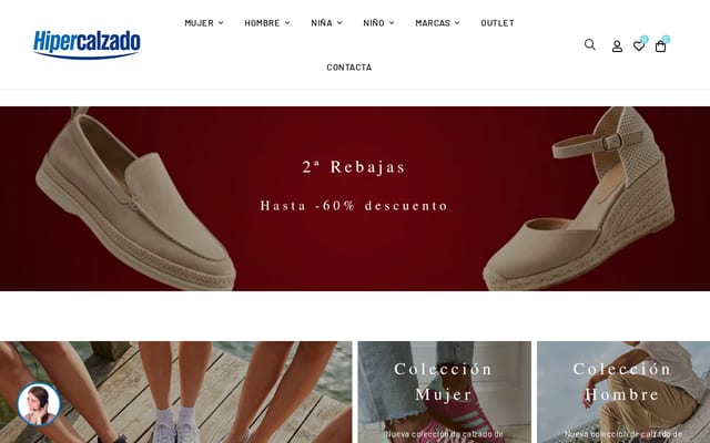 Screenshot of hipercalzado.com