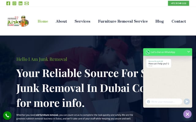 Screenshot of removemyjunkuae.com