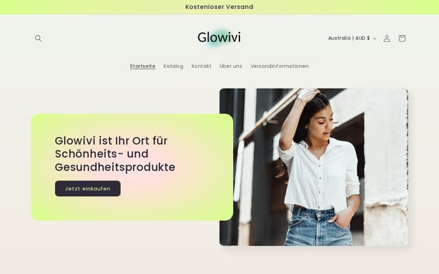 Screenshot of glowivi.com