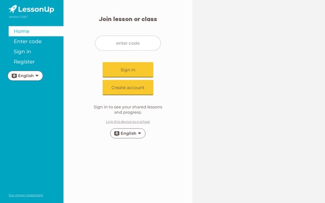 Screenshot of lessonup.app