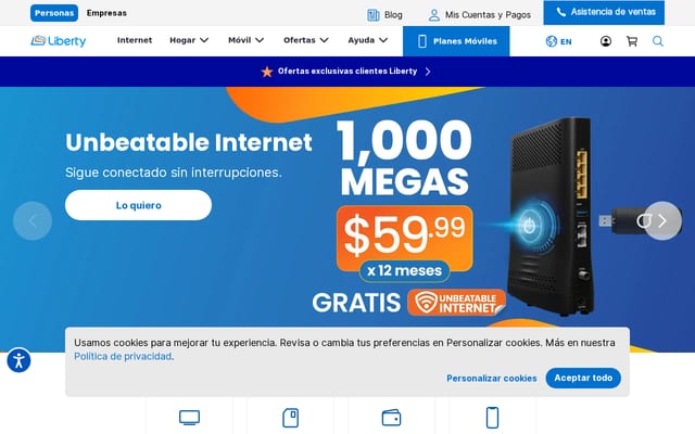 Screenshot of libertypr.com