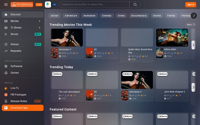 Screenshot of fmftp.net