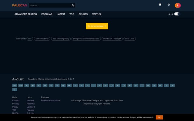 Screenshot of kaliscan.me
