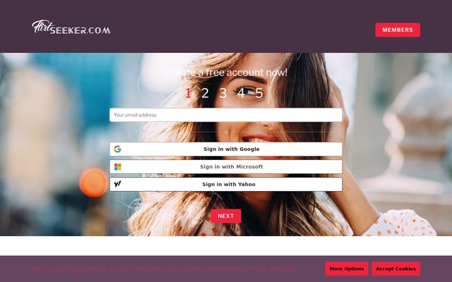 Screenshot of flirtseeker.com