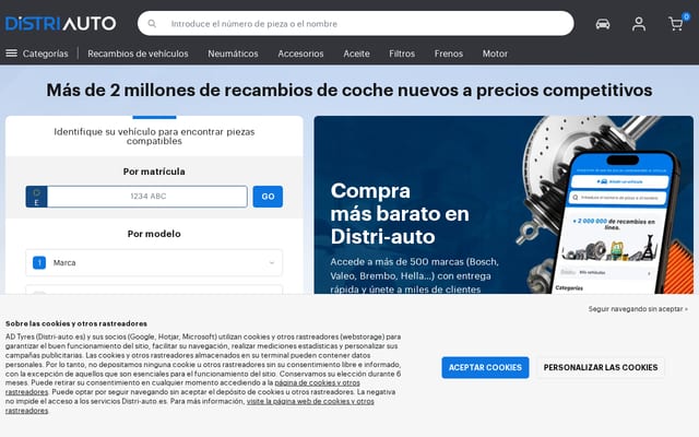 Screenshot of distri-auto.es