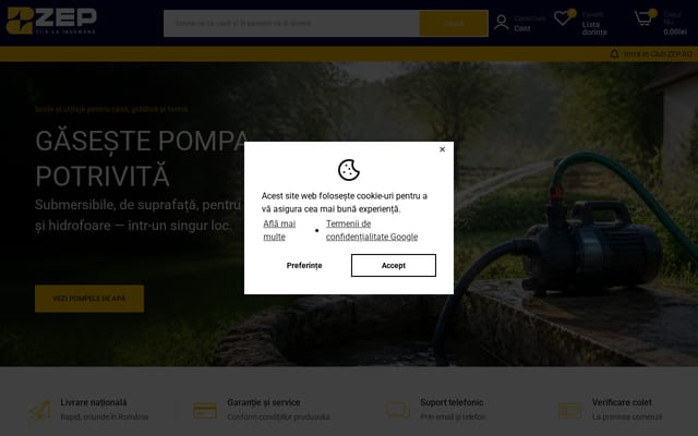 Screenshot of zep.ro