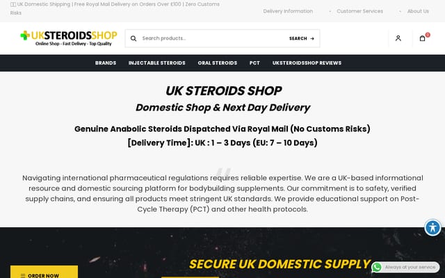 Screenshot of uksteroidsshop.co.uk