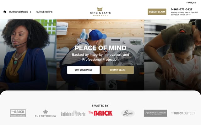 Screenshot of kingandstate.com