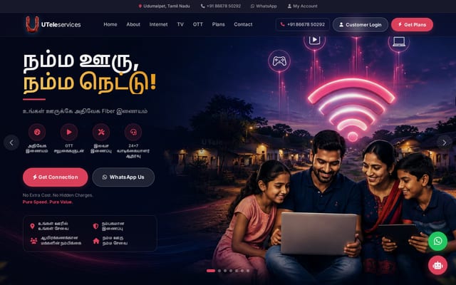 Screenshot of uteleservices.com