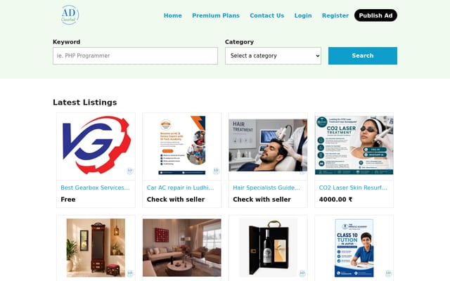 Screenshot of adclassified.in