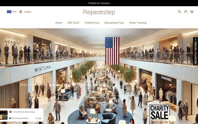 Screenshot of repeatstep.com