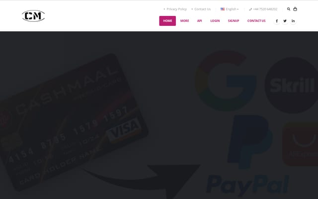 Screenshot of cashmaal.com