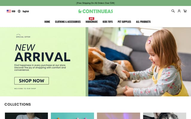 Screenshot of continueas.com