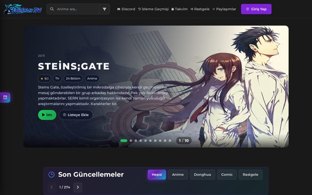 Screenshot of animeler.me