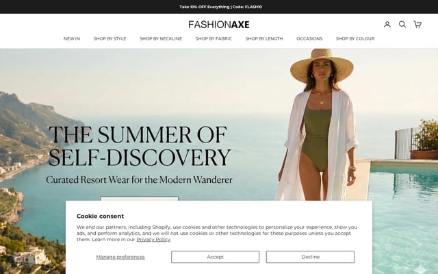 Screenshot of fashionaxe.com