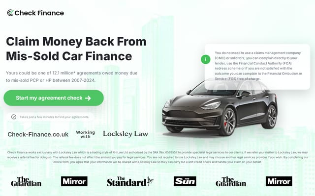 Screenshot of check-finance.co.uk