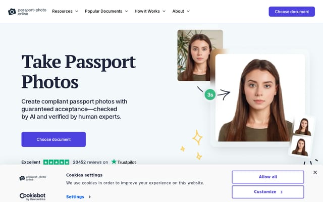 Screenshot of passport-photo.online