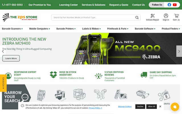 Screenshot of zpsstore.com