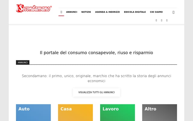 Screenshot of secondamanoitalia.it